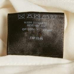 مملوكة مسبقًا Loro Piana My Gold White Cotton & Silk Knit Polo T-Shirt L