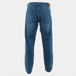 Pre Owned Loro Piana Blue Kurashiki Denim Doccio Jeans XXL Waist 38"