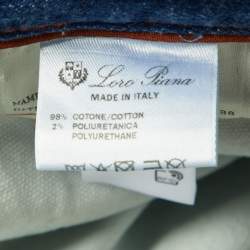 Pre Owned Loro Piana Blue Kurashiki Denim Doccio Jeans XXL Waist 38"