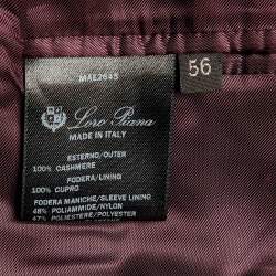 Pre Owned Loro Piana Charcoal Grey Cashmere Strom System Coat XXXL