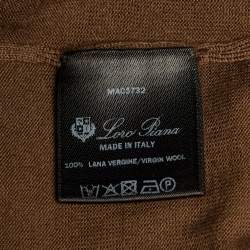 Pre Owned Loro Piana Brown Wool The Gift of Kings Crew Neck Sweater XL