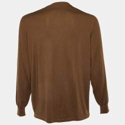 Pre Owned Loro Piana Brown Wool The Gift of Kings Crew Neck Sweater XL