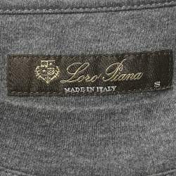 Pre Owned Loro Piana Grey Cotton Ray T-Shirt S