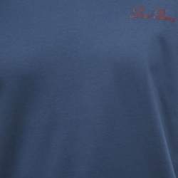 Pre Owned Loro Piana Blue Jersey Crewneck T-Shirt XXS