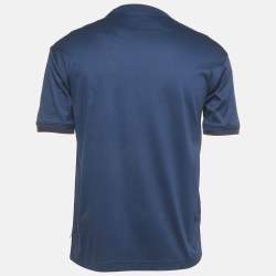 Pre Owned Loro Piana Blue Jersey Crewneck T-Shirt XXS