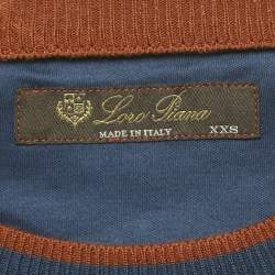 Pre Owned Loro Piana Blue Jersey Crewneck T-Shirt XXS