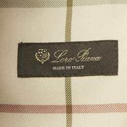 Pre Owned Loro Piana Rust Orange Zip-Up Hooded Down Jacket M