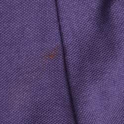 Pre Owned Loro Piana Purple Cotton Polo T-Shirt M