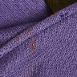 Pre Owned Loro Piana Purple Cotton Polo T-Shirt M