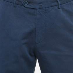 Pre Owned Loro Piana Blue Cotton Trouser M