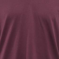 Pre Owned Loro Piana Burgundy Cotton Polo T-Shirt L