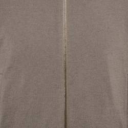 Pre Owned Loro Piana Grey/Green Nylon and Cashmere Reversible Windmate Jacket S