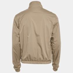 Pre Owned Loro Piana Grey/Green Nylon and Cashmere Reversible Windmate Jacket S