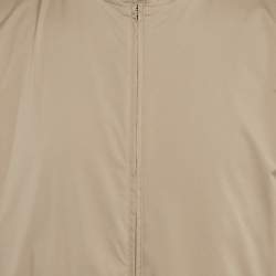 Pre Owned Loro Piana Grey/Green Nylon and Cashmere Reversible Windmate Jacket S