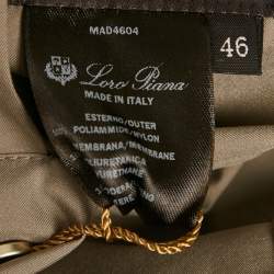 Pre Owned Loro Piana Grey/Green Nylon and Cashmere Reversible Windmate Jacket S