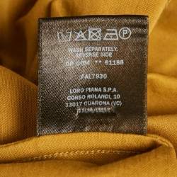 Pre Owned Loro Piana Mustard Yellow Cotton Crew Neck T-Shirt L