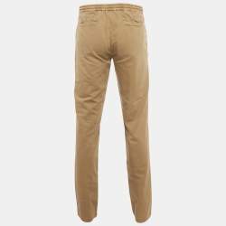 Pre Owned Loro Piana Camel Brown Cotton Pants M