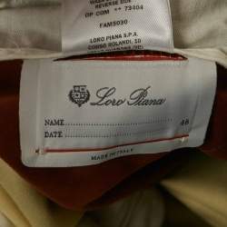Pre Owned Loro Piana Beige Cotton Pants M