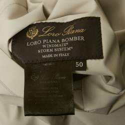 Pre Owned Loro Piana Grey Nylon and Cashmere Reversible Windmate Jacket L