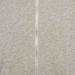 Pre Owned Loro Piana Grey Nylon and Cashmere Reversible Windmate Jacket L