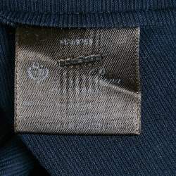 Pre Owned Loro Piana Navy Blue Cotton Round Neck T-Shirt M