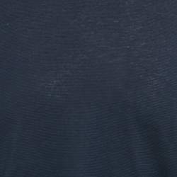 Pre Owned Loro Piana Navy Blue Cotton Round Neck T-Shirt M
