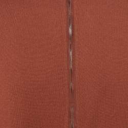 Pre Owned Loro Piana Brown Cashmere Knit Zip-Up Jacket L