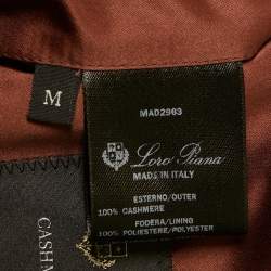 Pre Owned Loro Piana Brown Cashmere Zip-Up Jacket M