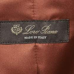 Pre Owned Loro Piana Brown Cashmere Zip-Up Jacket M