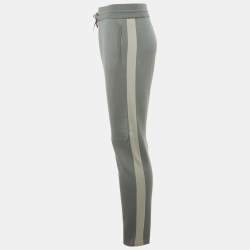 Pre Owned Loro Piana Grey Wool Knit Drawstring Trousers M