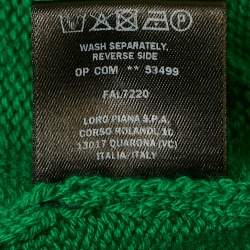 Pre Owned Loro Piana Green Cashmere Knit Crewneck Sweater L