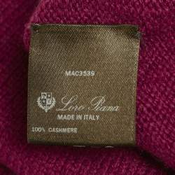 Pre Owned Loro Piana Burgundy Cashmere Knit Crewneck Sweater L