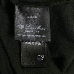 Pre Owned Loro Piana Olive Green Wool Polo T-Shirt L