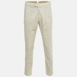 Pre Owned Loro Piana Beige Cotton Formal Trousers L