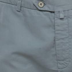 Pre Owned Loro Piana Grey Cotton Formal Trousers XL