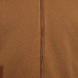 Pre Owned Loro Piana Brown Real Fur Trim and Cashmere Zip-Up Jacket XL