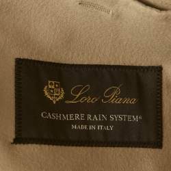 Pre Owned Loro Piana Beige Cashmere and Suede Trim Jacket L