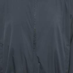 Pre Owned Loro Piana Blue Nylon Reversible Bomber Jacket L