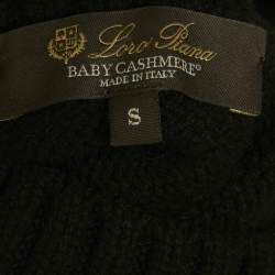 Pre Owned Loro Piana Black Cashmere Mock Neck Sweater S