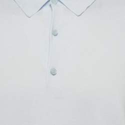 Pre Owned Loro Piana Blue Cotton Polo T-Shirt 4XL