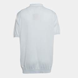 Pre Owned Loro Piana Blue Cotton Polo T-Shirt 4XL