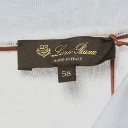 Pre Owned Loro Piana Blue Cotton Polo T-Shirt 4XL