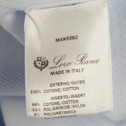 Pre Owned Loro Piana Blue Cotton Polo T-Shirt 4XL