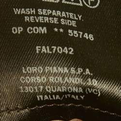 Pre Owned بنطلون لورو بيانا كشمير مارون بحبل مقاس كبير