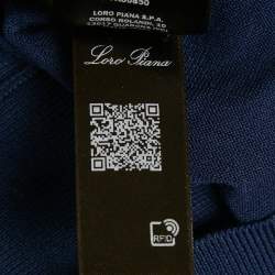 Pre Owned بلوفر لورو بيانا كشمير رمادي بيبي ياقة على شكل V مقاس متوسط (ميديوم)