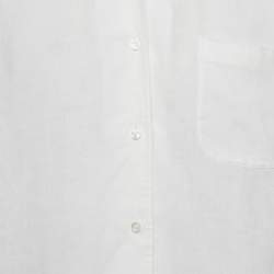 مملوكة مسبقًا Loro Piana White Linen Button Front Shirt M