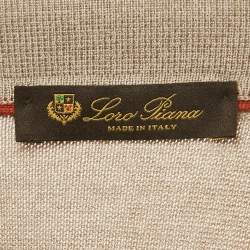 مملوكة مسبقًا Loro Piana Beige Knit Long Sleeve Polo T-Shirt S