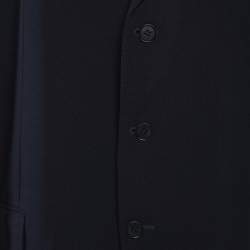 Pre Owned بليزر أحادي الصدر لورو بيانا أزرق كحلي من الصوف مقاس كبير جداً جداً جداً جداً جداً