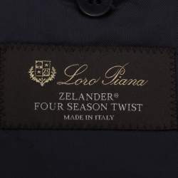 Pre Owned بليزر أحادي الصدر لورو بيانا أزرق كحلي من الصوف مقاس كبير جداً جداً جداً جداً جداً