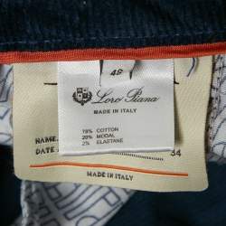 Pre Owned Loro Piana Blue Corduroy Jeans M/Waist 32"